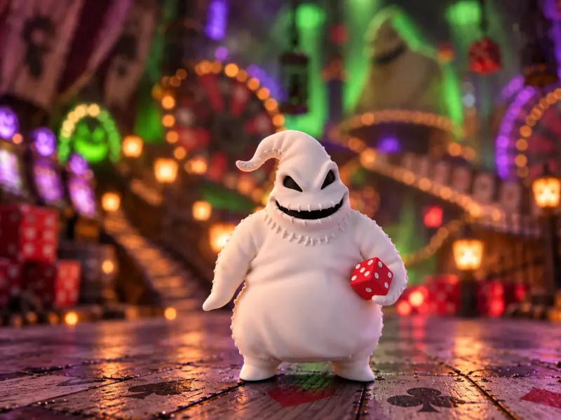 Oogie Boogie com Dado - Estatueta Colecionável