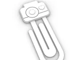 Paperclip Love camera photos - bookmark-1