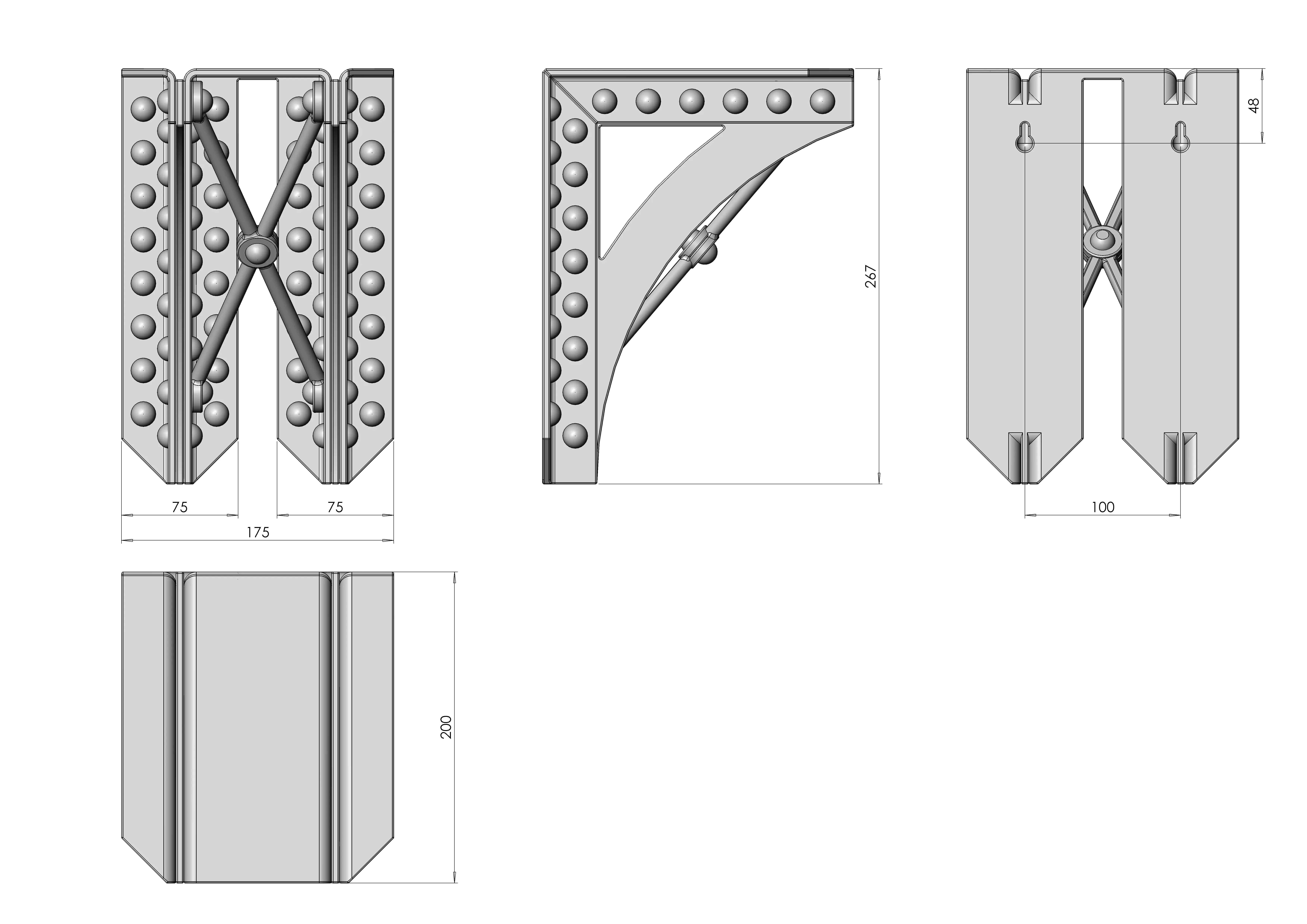 Soporte de estantería - industrial Style
