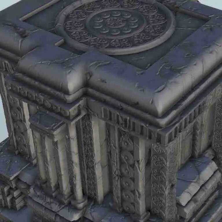 Tempio indiano con statue di animali - miniature warhammer ter