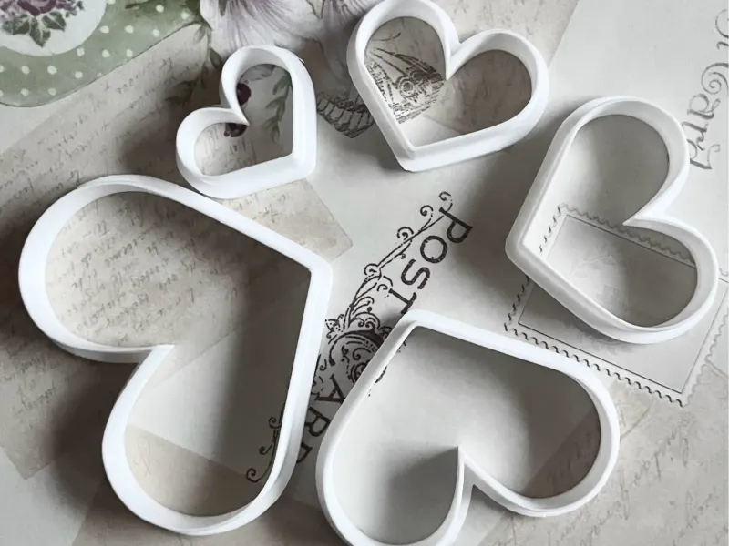 Cookie cutter shape heart various sizes