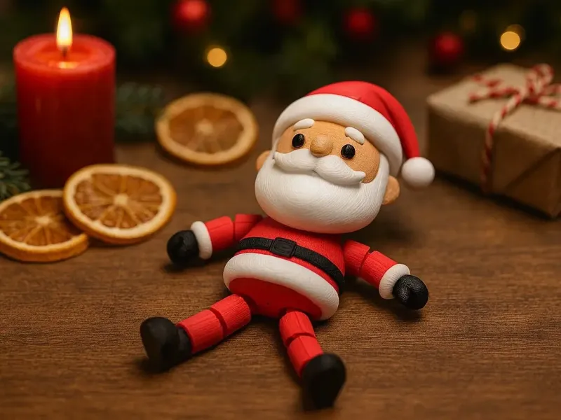 可動式サンタフィギュア - かわいいクリスマスのおもちゃ