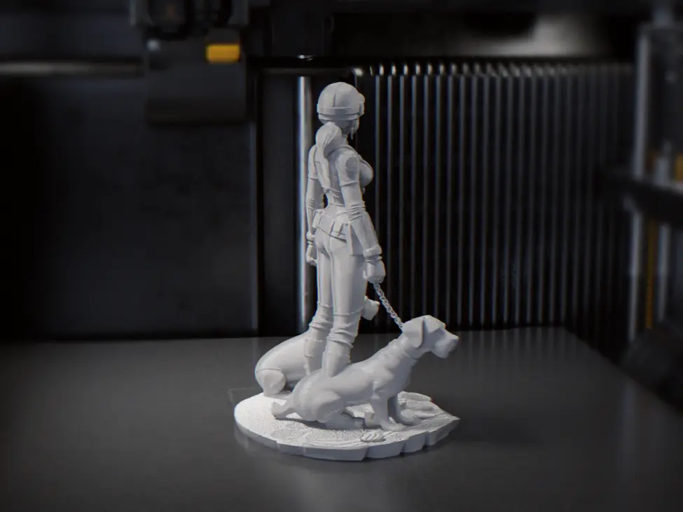 Dog Tamer Figurine Animals 3D Printable