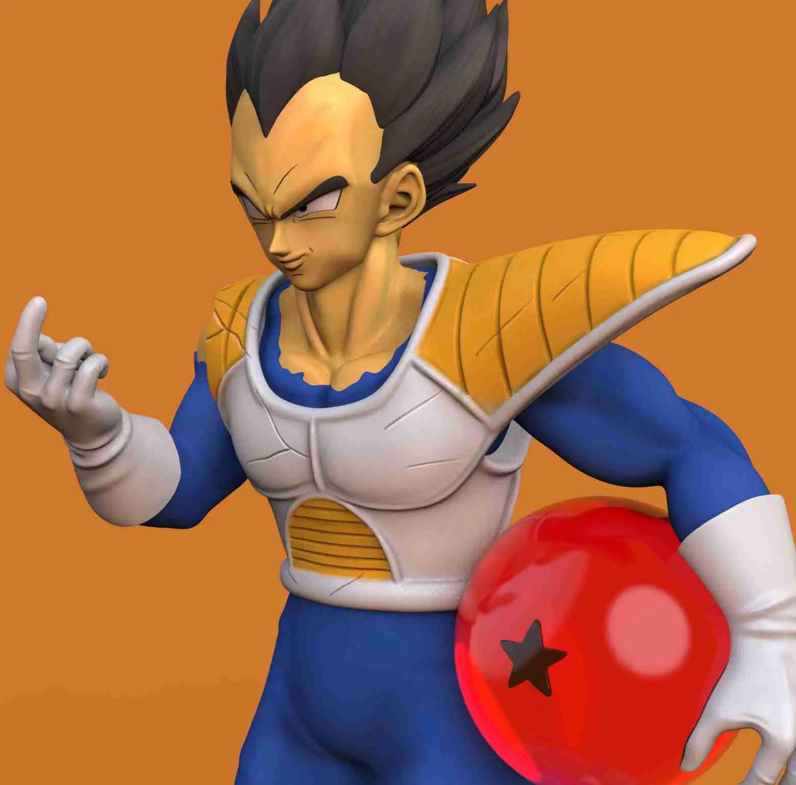 VEGETA DRAGON BALL - MODELO DE IMPRESIÓN 3D