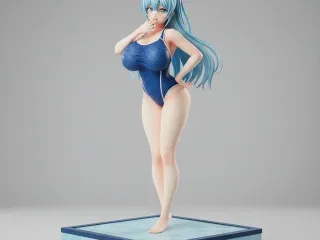 Poolside Swimsuit Beauty –Summer Glamour Pose Ecchi Figurine