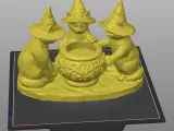 three black cat cauldron tea light  decoration-7