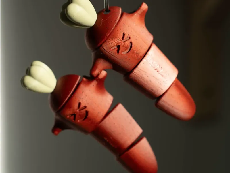 Portachiavi Magnetico Flessibile a Carota Fidget per Pasqua
