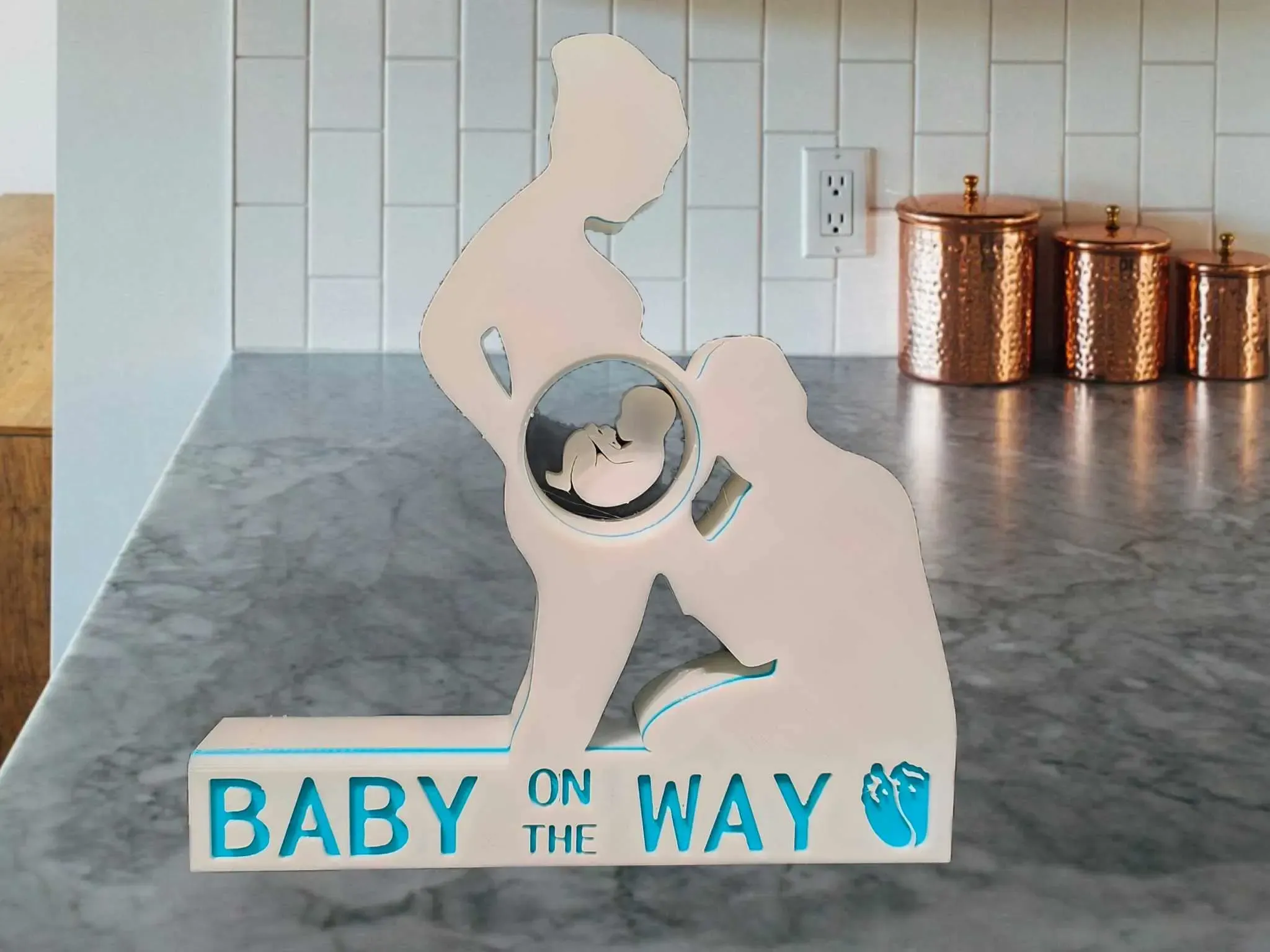 BABY ON WAY ORNAMENT | 1 PIECE | LAYER COLOUR CHANGE | CUTE