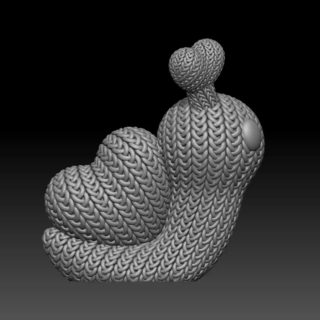 Knitted Valentine Snail