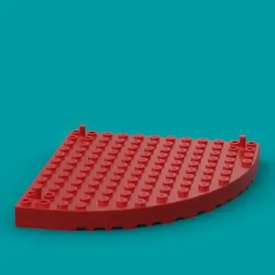 LEGO Brick, Round Corner 12 x 12 with 3 Support Pegs