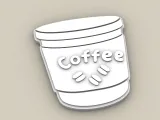 Badge Reel Topper Flat Back coffee cup-2