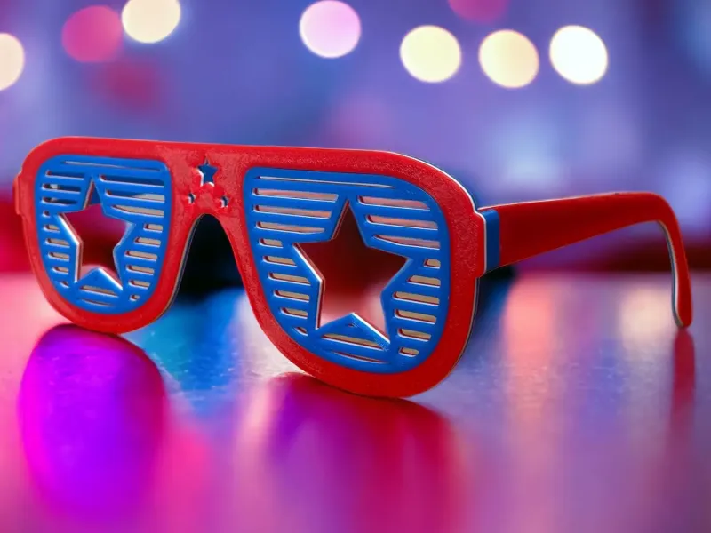 Red White Blue Edition Party Glasses