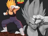 Vegeta took a defensive stance-0