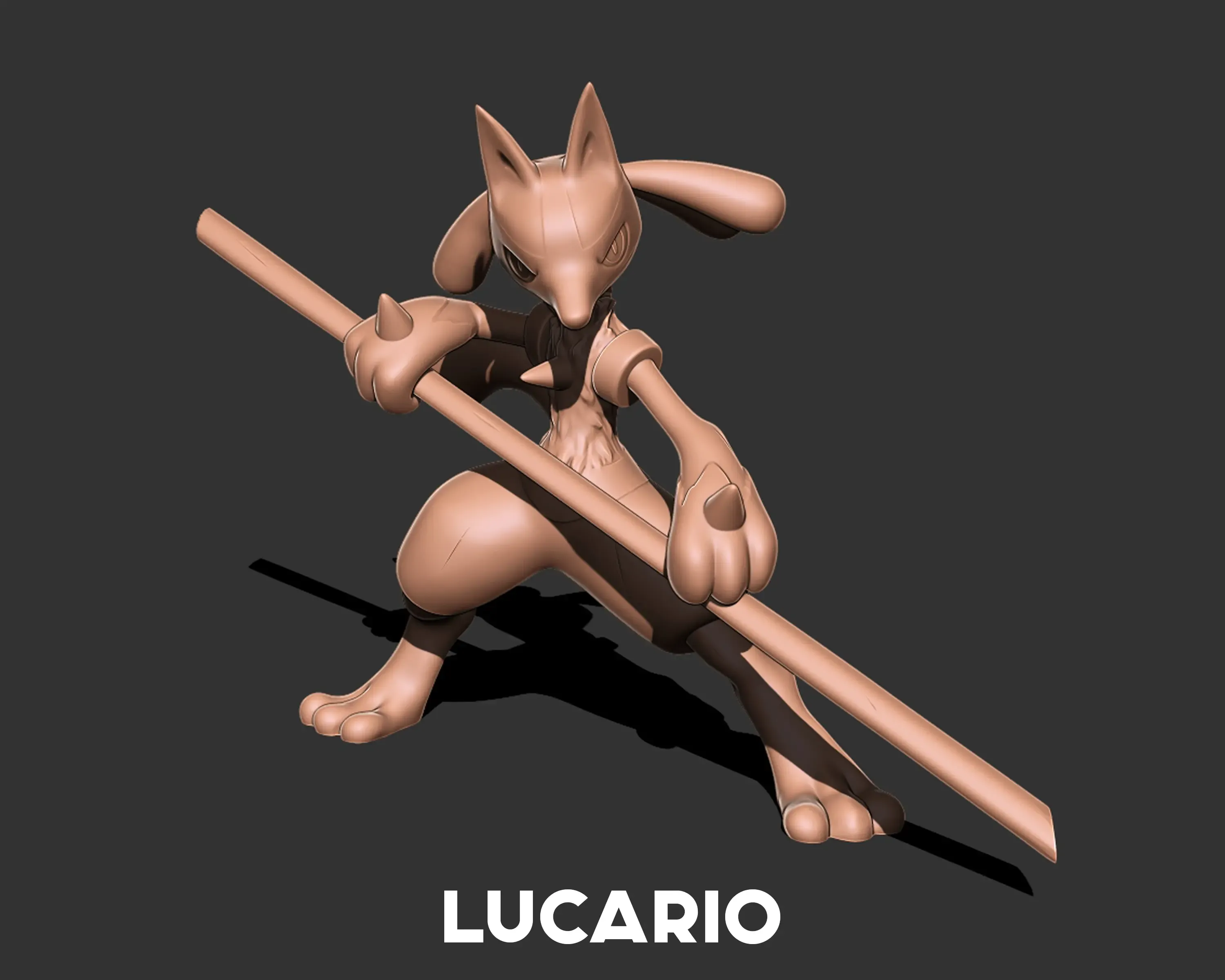 Pokemon - Lucario 3d print model