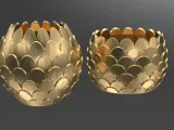 pine cone patterned mini flower pot-0