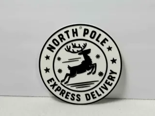 North Pole Christmas sign