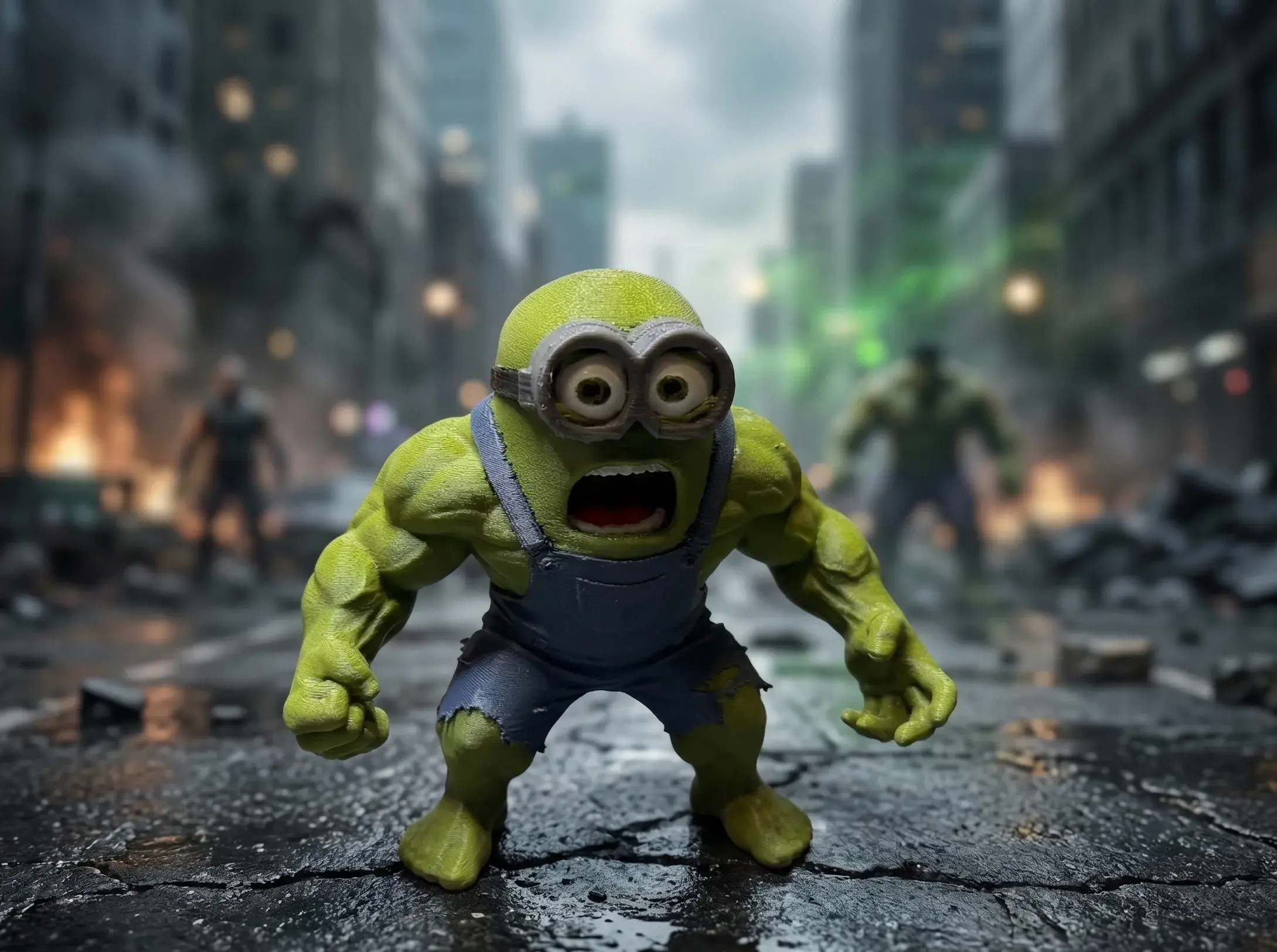 🟢 Hulk Minion — Superhero Mashup Fanart Figure