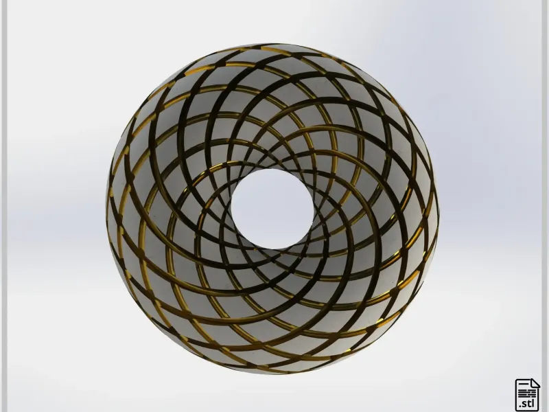 Rodin Coil Torus .STL 8 INCHES Diameter Coil | 2x12 groves