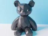 low poly teddy bear-2