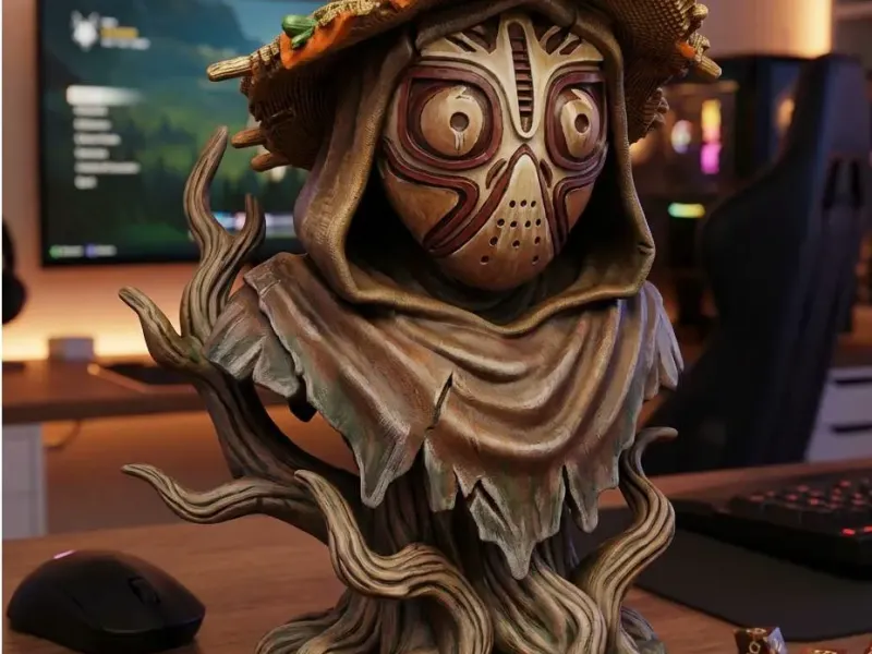 Skull Kid Bust | Majora's Mask Fan Art | Wooden Scarecrow Fi