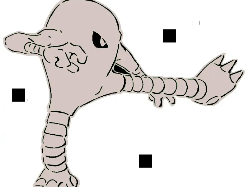106 Hitmonlee stencil + 2D