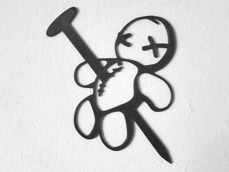 Woodoo doll wallart