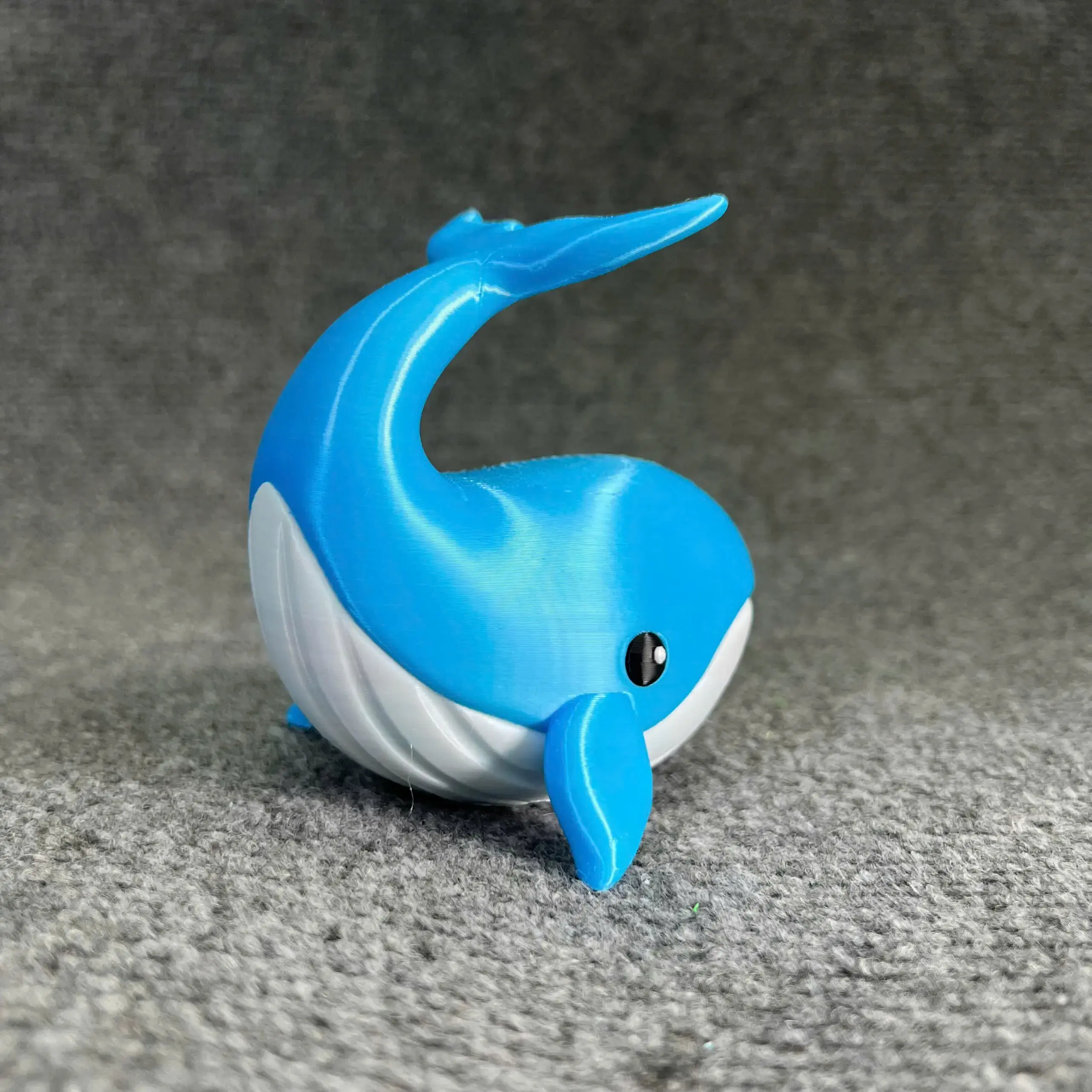 Cute Blue Whale - STL & 3mf Multicolor