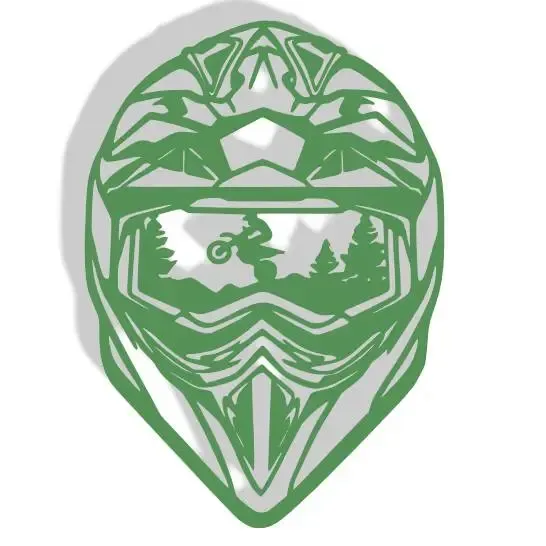 Motocross Helmet - Silhouette Wall Decoration