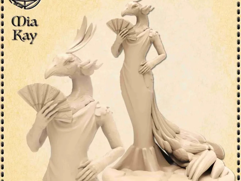 Elegant Peacock Birdfolk