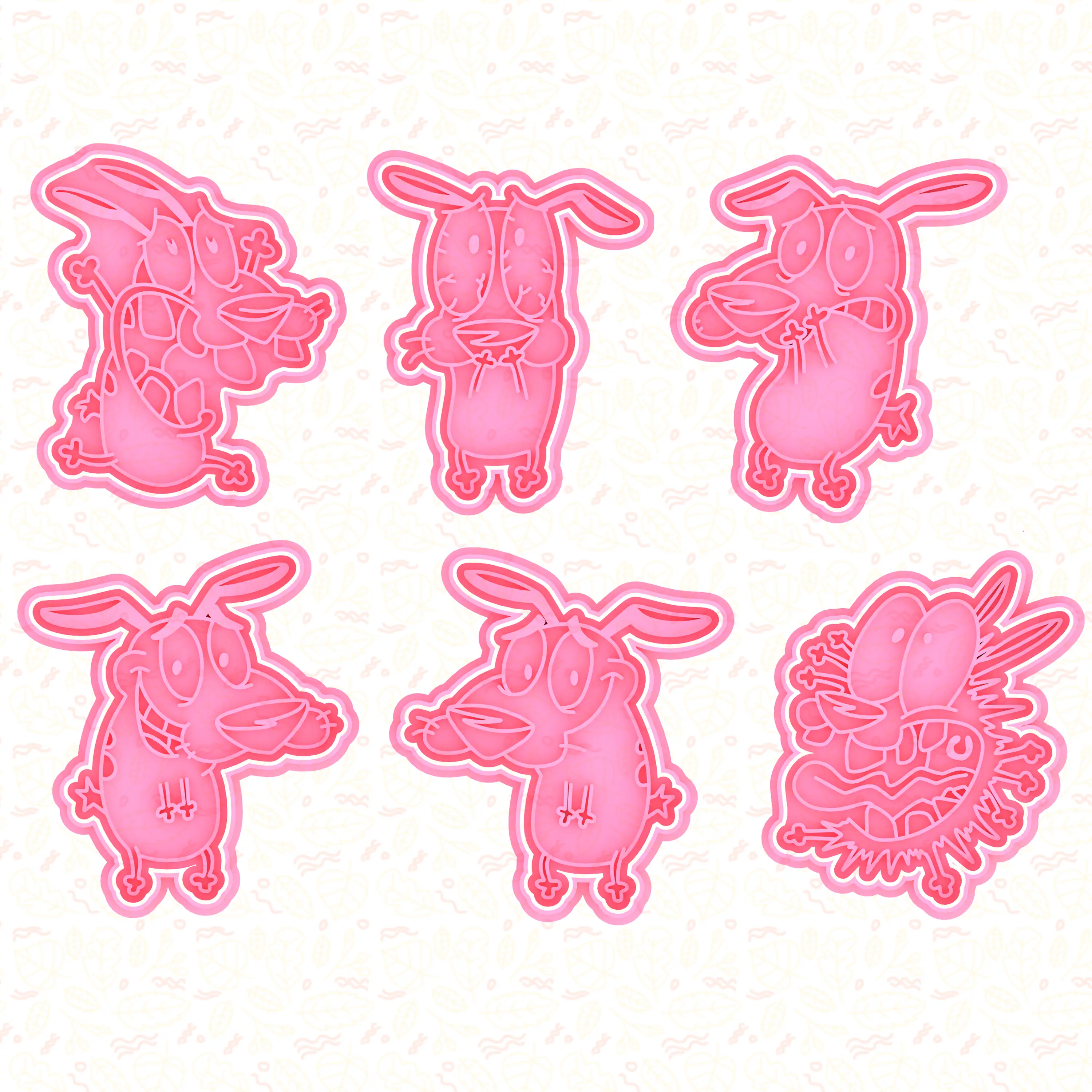 Courage the Cowardly Dog cookie cutter set of 6
