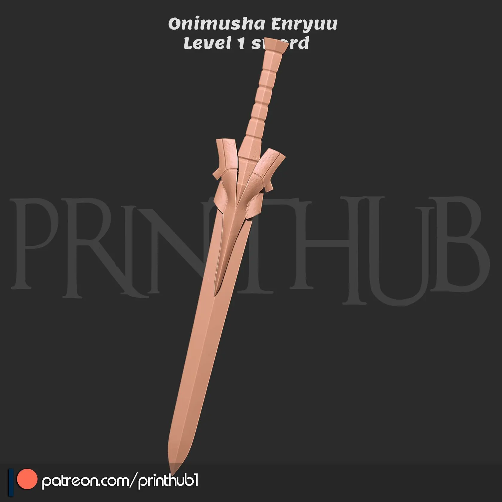 Enryuu Sword Level 1 – Onimusha Fan Art | Cosplay Prop STL