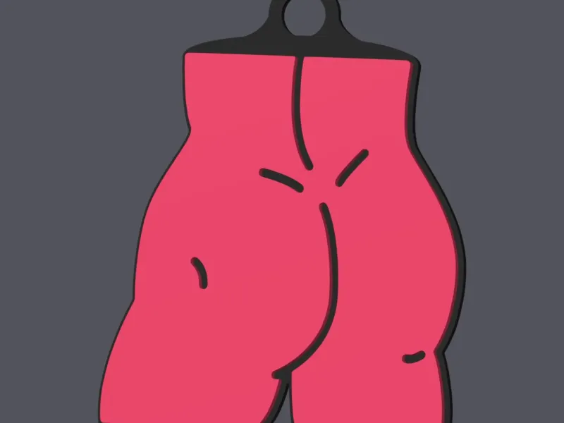 Male Butt - Keychain v2