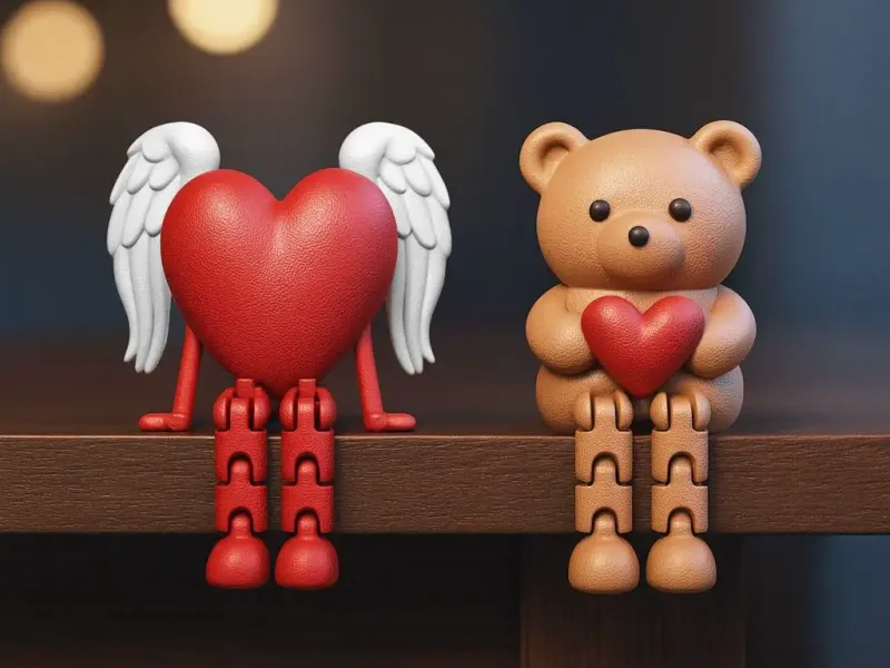 Valentijnsdag Flexi Set | 2-delig Gelede Hart & Beer