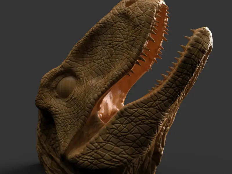 Velociraptor Head. Dinosaur. 