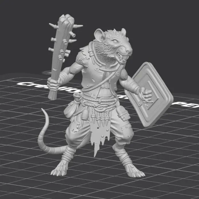 Rat bandit D&D miniature