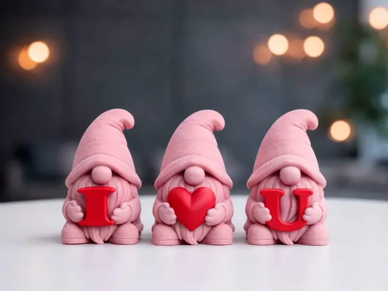 Gnome I Love You Set | 3 pcs Valentine Gift Decoration
