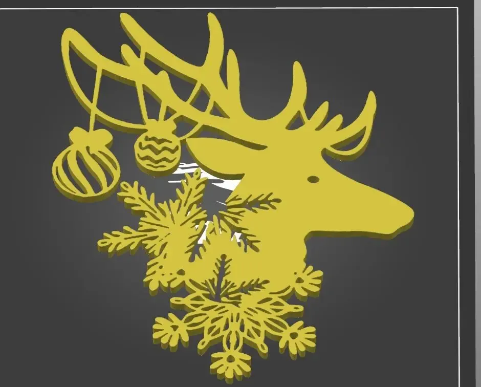 sign christmas reindeer