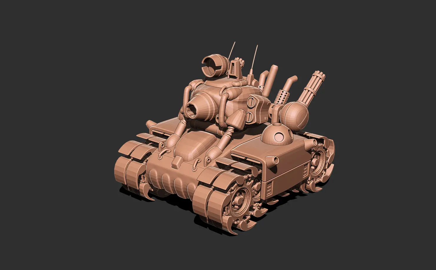 Metal slug tank 3D print model