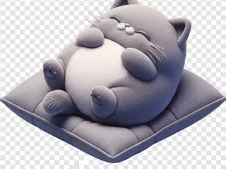 Sleeping Chubby Cat 
