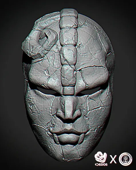 máscara de piedra - la extraña aventura de jojo by rubiosworkshop