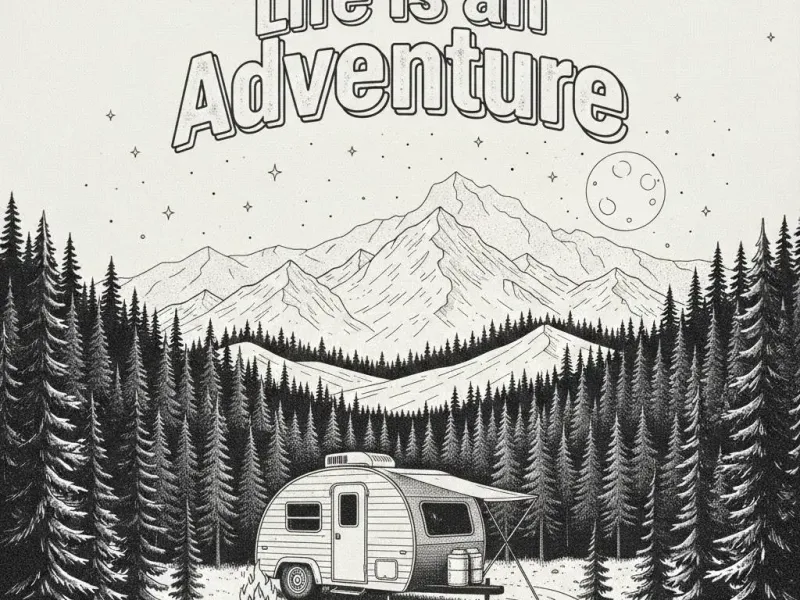 Lithophane Camper Life is an Adventure