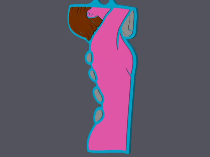 Woman Massage - Keychain v2