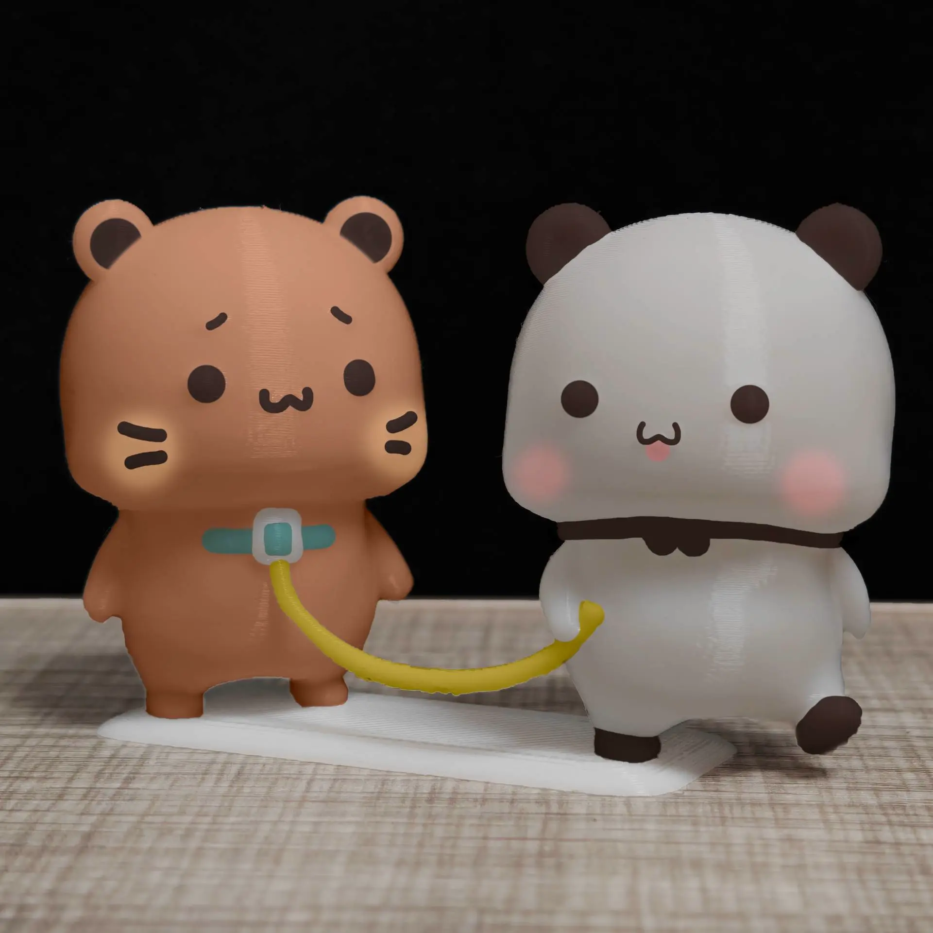 Couple Bear-Yier holding a Bubu cat