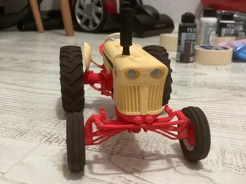 Classic Red Farm Tractor – Detailed 3D Model