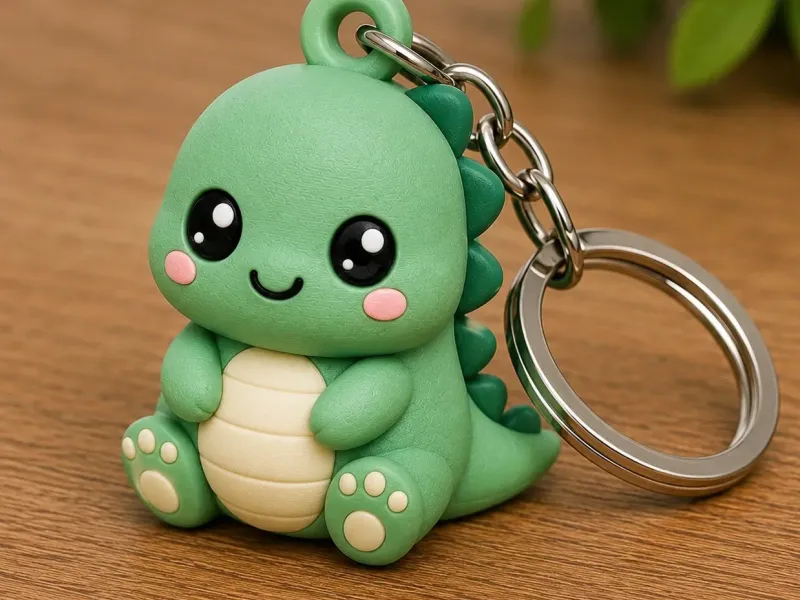 Kawaii Dinozor Anahtarlık