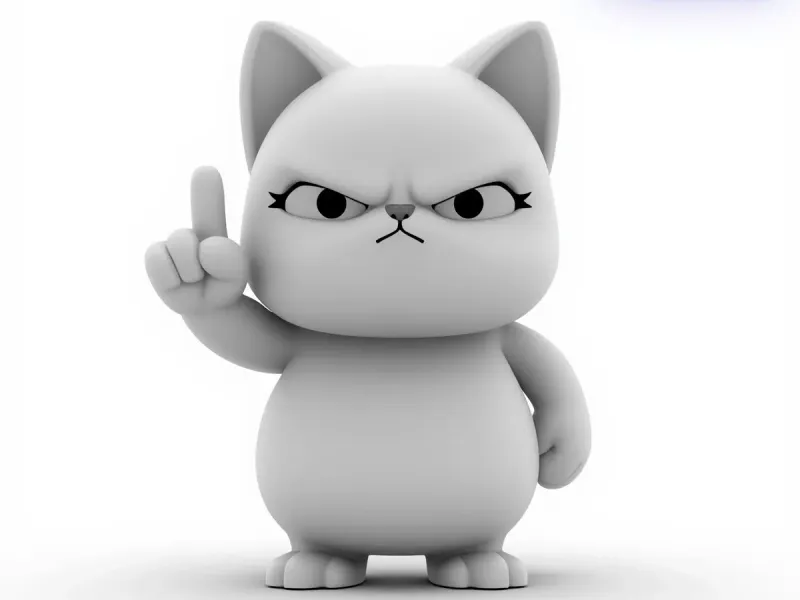 Angry Cat With Finger Up Meme Animal