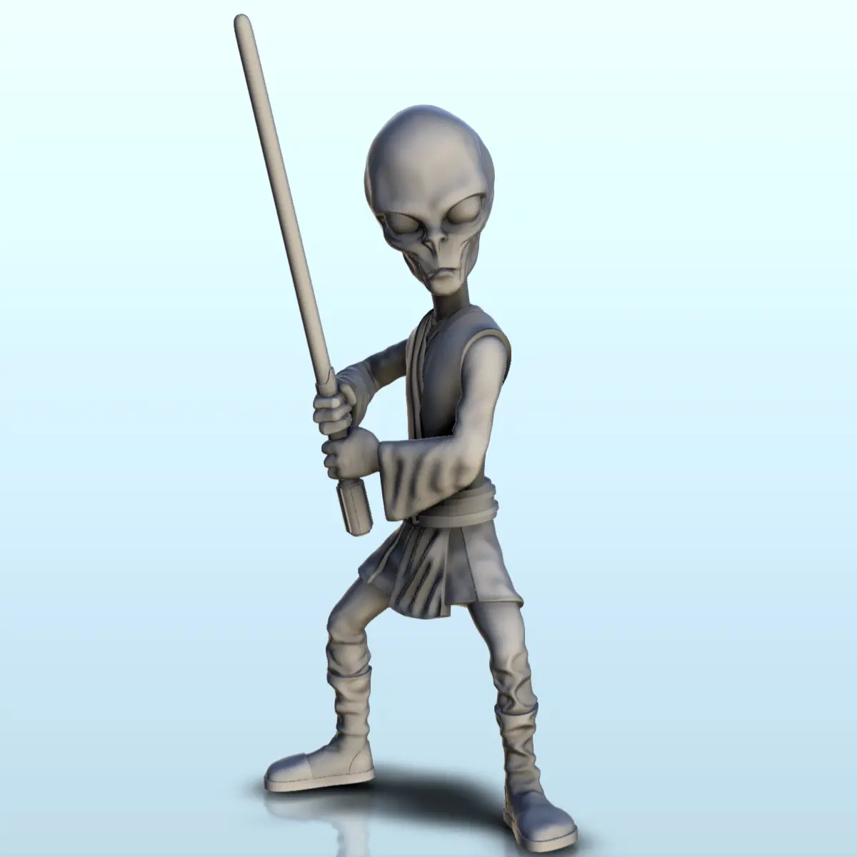 Alien master en posición con espada (7) (+ pre-supported ver