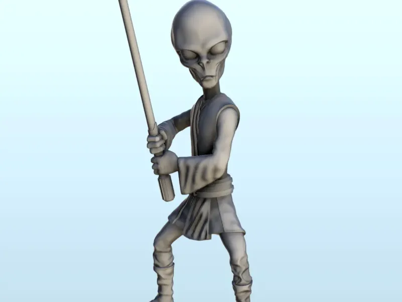 Alien master in position with sword (7) (+ pre-supported ver