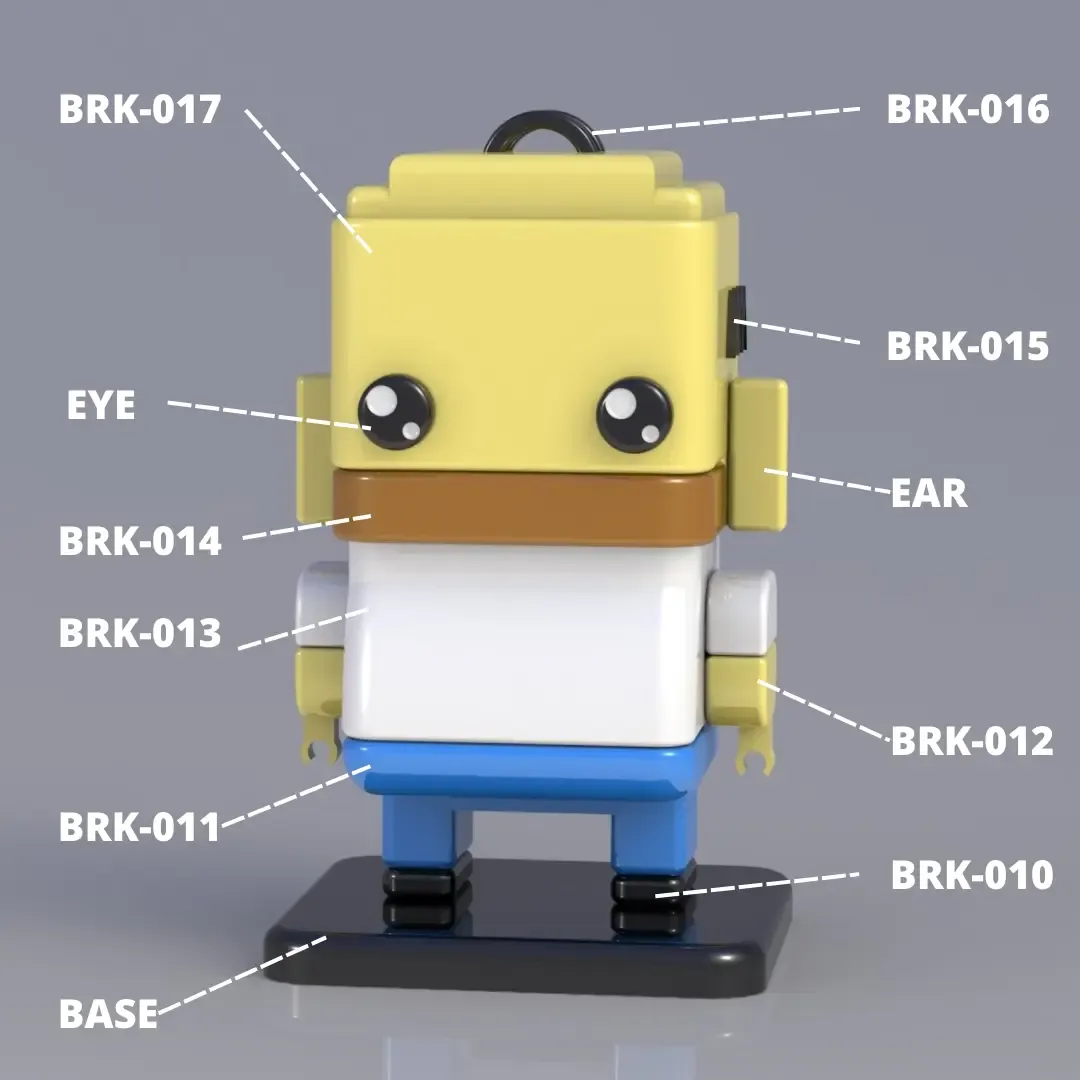HOMER SIMPONS LEGO STYLE - THE SIMPSONS SQUARED