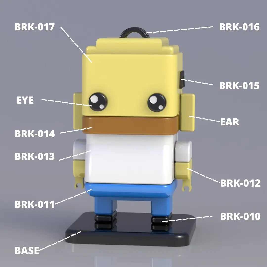 HOMER SIMPONS LEGO STYLE - THE SIMPSONS SQUARED